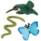 Safari Ltd. Good Luck Minis Backyard Fun Pack - Mini Figurines Including Rabbit, Frog, Butterfly, Snake, Doe, Cardinal, Honey Bee, Hummingbird