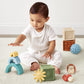 Itzy Ritzy Sensory Blocks Set - Baby Building Blocks 10-Piece Set - Features Soft & Textured Characters - Sensory Toy for Babies & Toddlers Aged 0