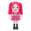 June Garden Lina Sparkle 15" Kpop Inspired Plush Doll - Pink Yarn Hair Soft Doll with Sparkly Pop Star Outfit, Pretend Play Fashion Doll Gift