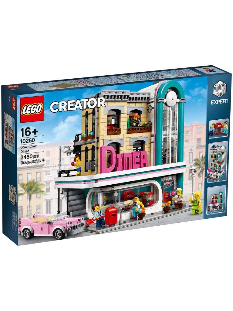 LEGO Creator Expert Downtown Diner 10260 Building Kit, Model Set and Assembly Toy for Kids and Adults (2480 Pieces)
