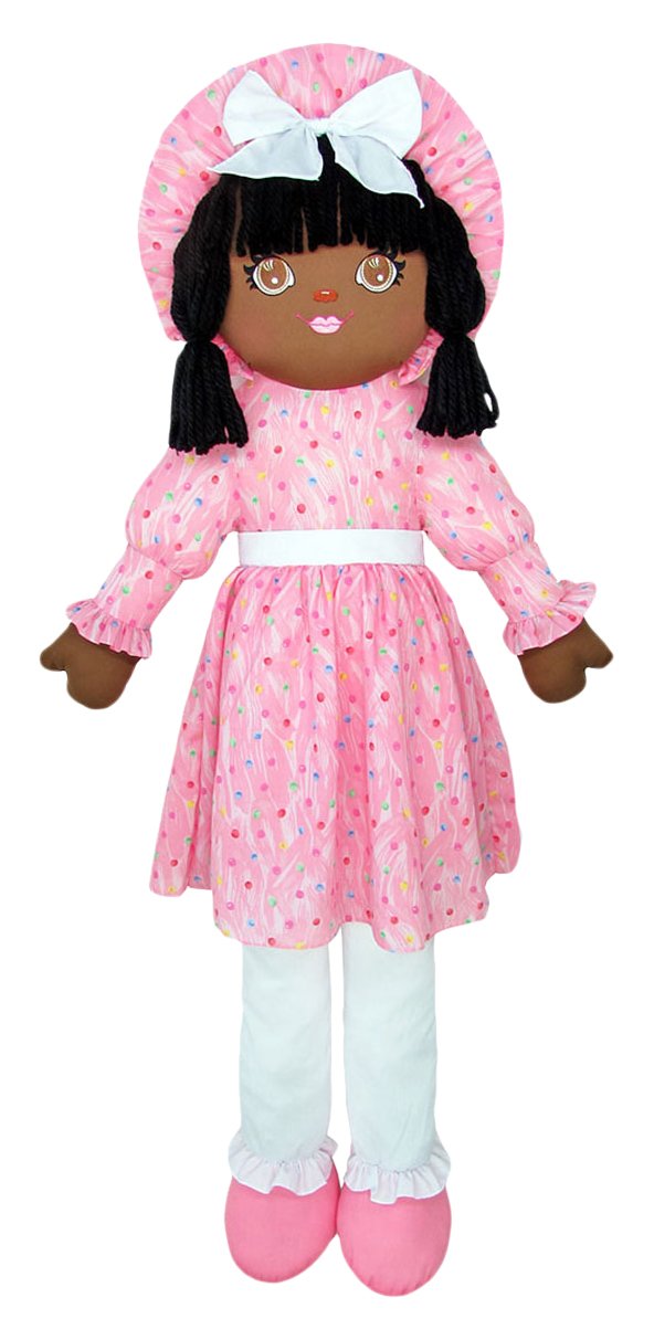 Anico Well Made Play Doll for Children Life Size Sweetie Mine, African American, 43" Tall, Pink