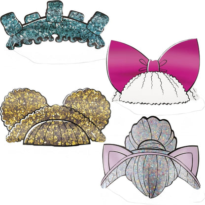 Multicolor LOL Surprise Paper Headbands With Elastic - 4 Count - Bold, Vibrant & Easy Wear - Perfect Party Accessory For Kids