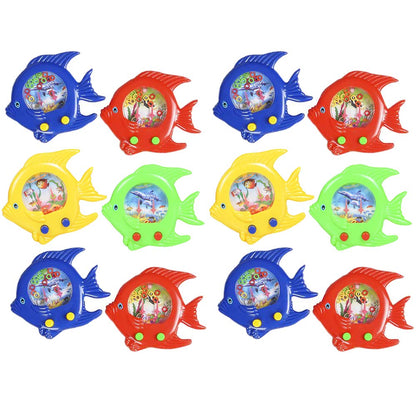 The Dreidel Company Fish Water Toy Game 5" (12-Pack), Handheld Water Games for Kids, Goody Bag Fillers, Birthday Party Favors for Children, Road Trip