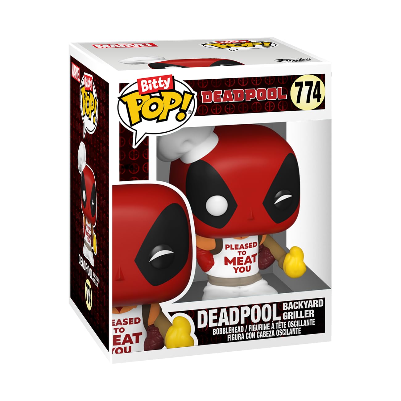 Funko Bitty POP! Deadpool - BBQ Master , 4-Pack and A Surprise Mystery Mini Figure - 0.9 Inch (2.2 Cm) Collectable - Stackable Display Shelf Included