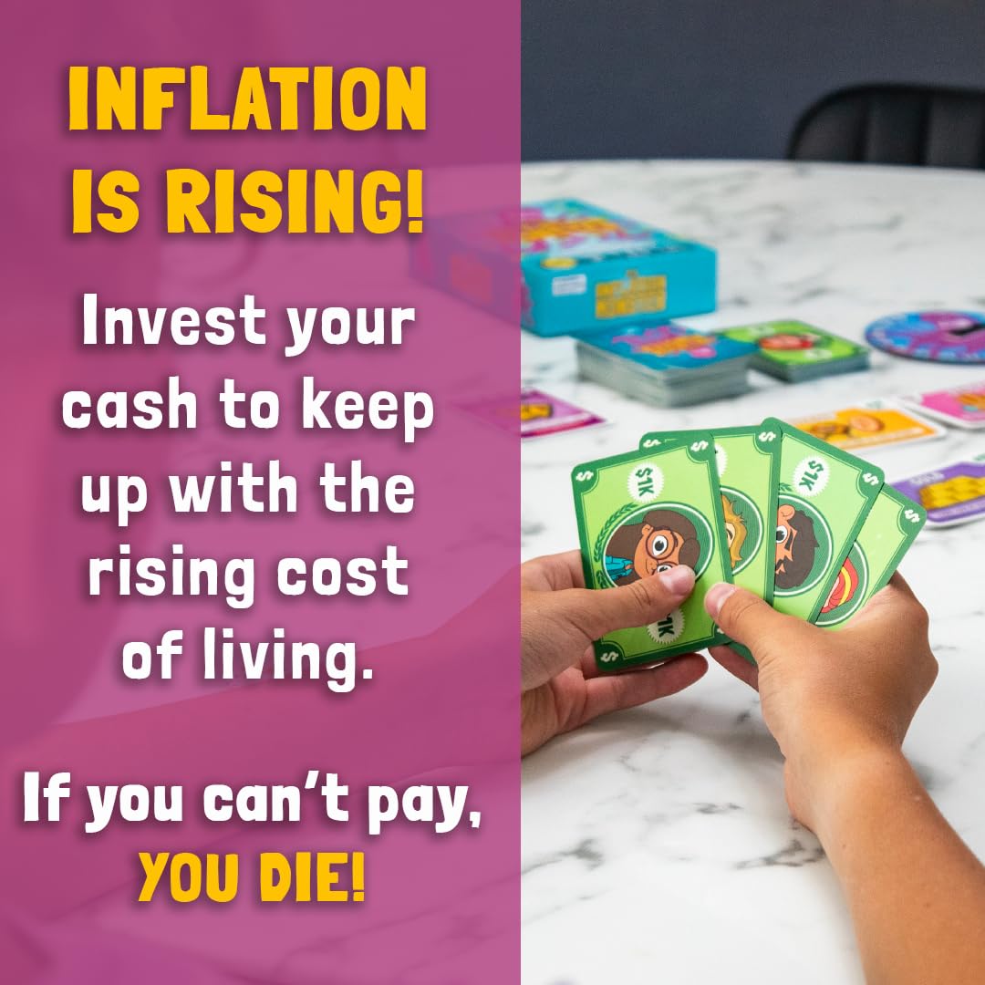 ANGEL STUDIOS Inflation Monster Card Game | Educational Card Game for Kids Ages 8+ | Family Board-Game | Learn Money, Math, Investing, & Inflation |