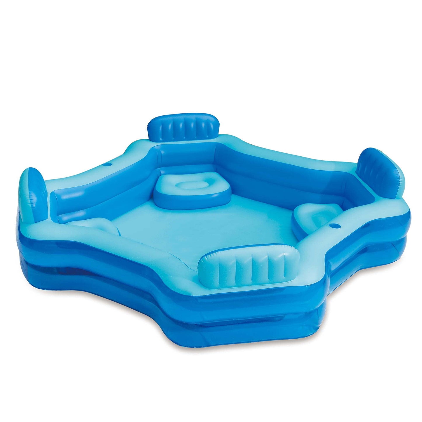 DUITYI Square Inflatable Deluxe Comfort Family Pool, Blue, Ages 6 and Up, Unisex