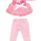 American Fashion World Pink Christmas Snowflake Pants Set for 14-Inch Dolls | Premium Quality & Trendy Design | Dolls Clothes for Popular Brands