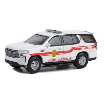 Greenlight Collectibles 1/64 2021 Chevrolet Tahoe, Mastic Beach NY, Fire & Rescue Series 4 67050-F