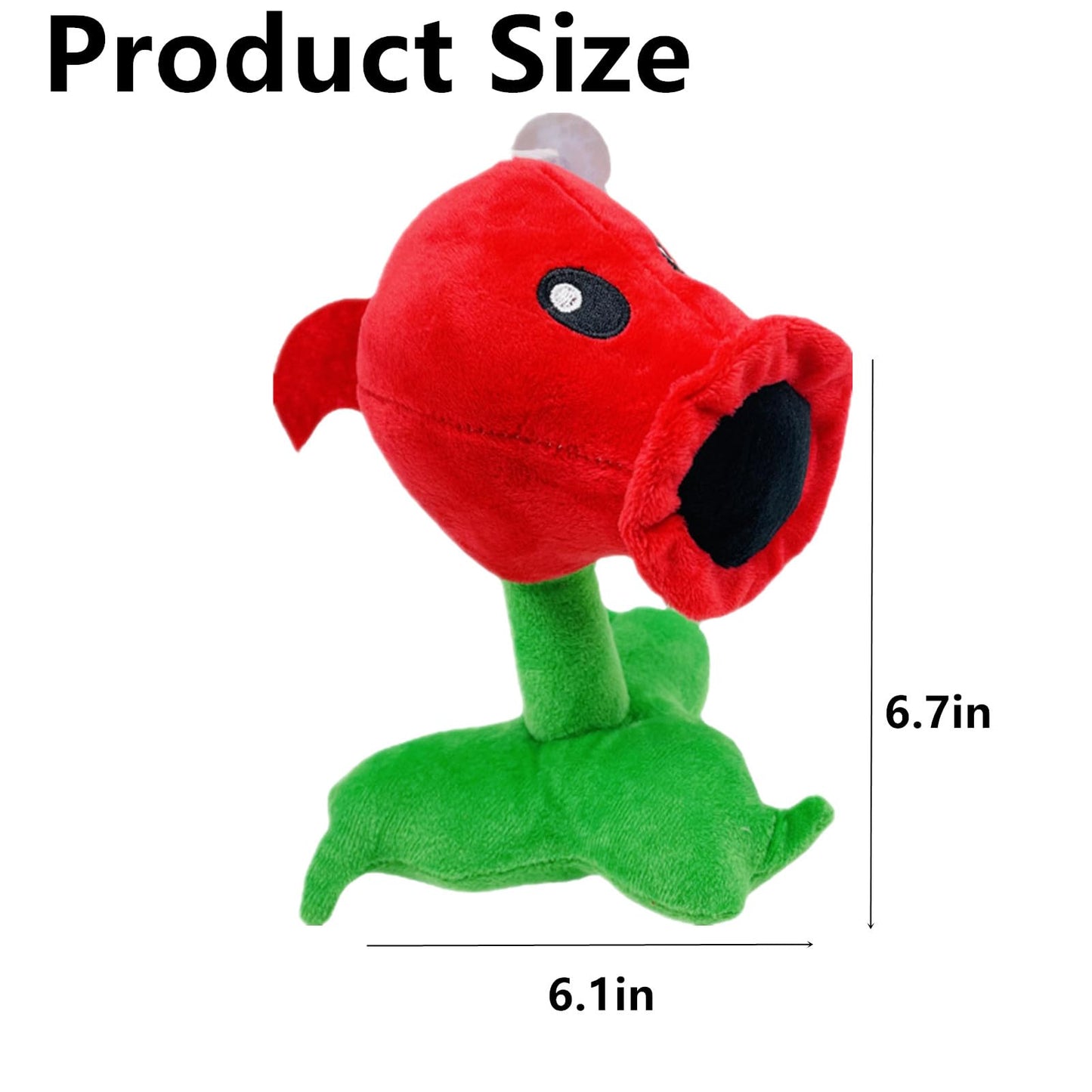 JHESAO 7" Fire Plants and Zombies Peashooter Plush Zombies Toys PVZ Plushies 1 2 Stuffed Soft Doll Pea Fire Plant Toy New