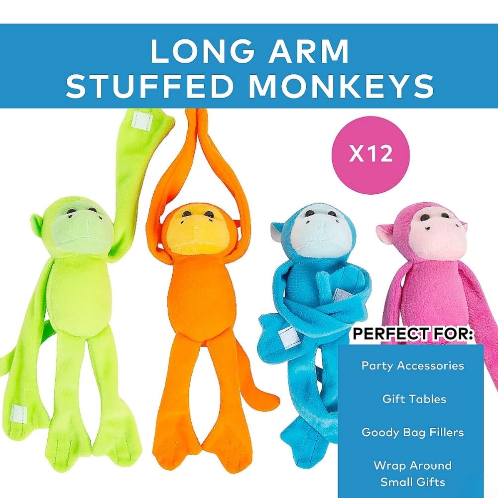 Fun Express Monkey Stuffed Animal 12 Pack