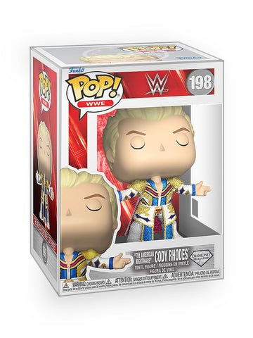 Funko Pop! Wrestling: WWE - Cody Rhodes The American Nightmare Diamond Glitter Vinyl Figure Collectibles Bundled with Box Protector