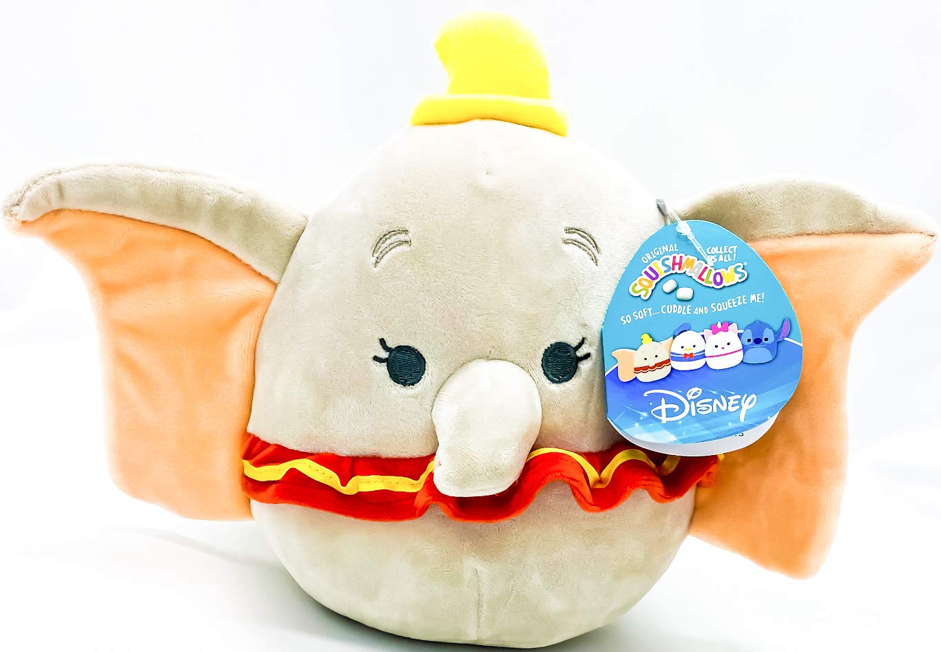 Disney Squishmallow Dumbo 8” Kelly Toys Super Soft Stuffed Plush Toy Pillow