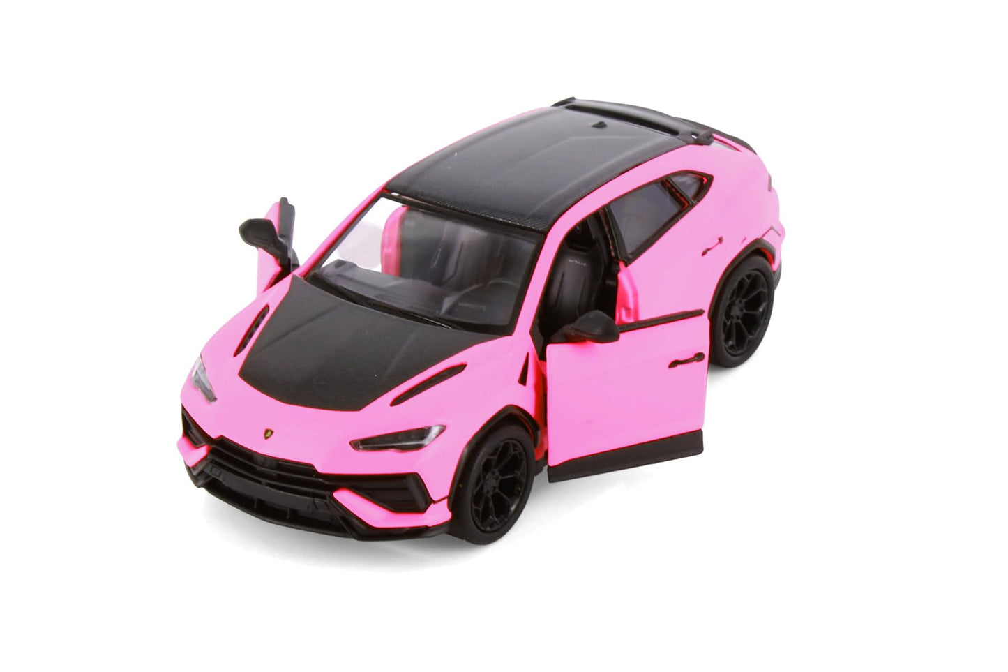 KiNSMART Lamborghini Urus Performante, Matte Hot Pink - 1/38 Scale Diecast Model Car - 5" L x 2" W x 1.75" H with Pullback Motor Action and Openable
