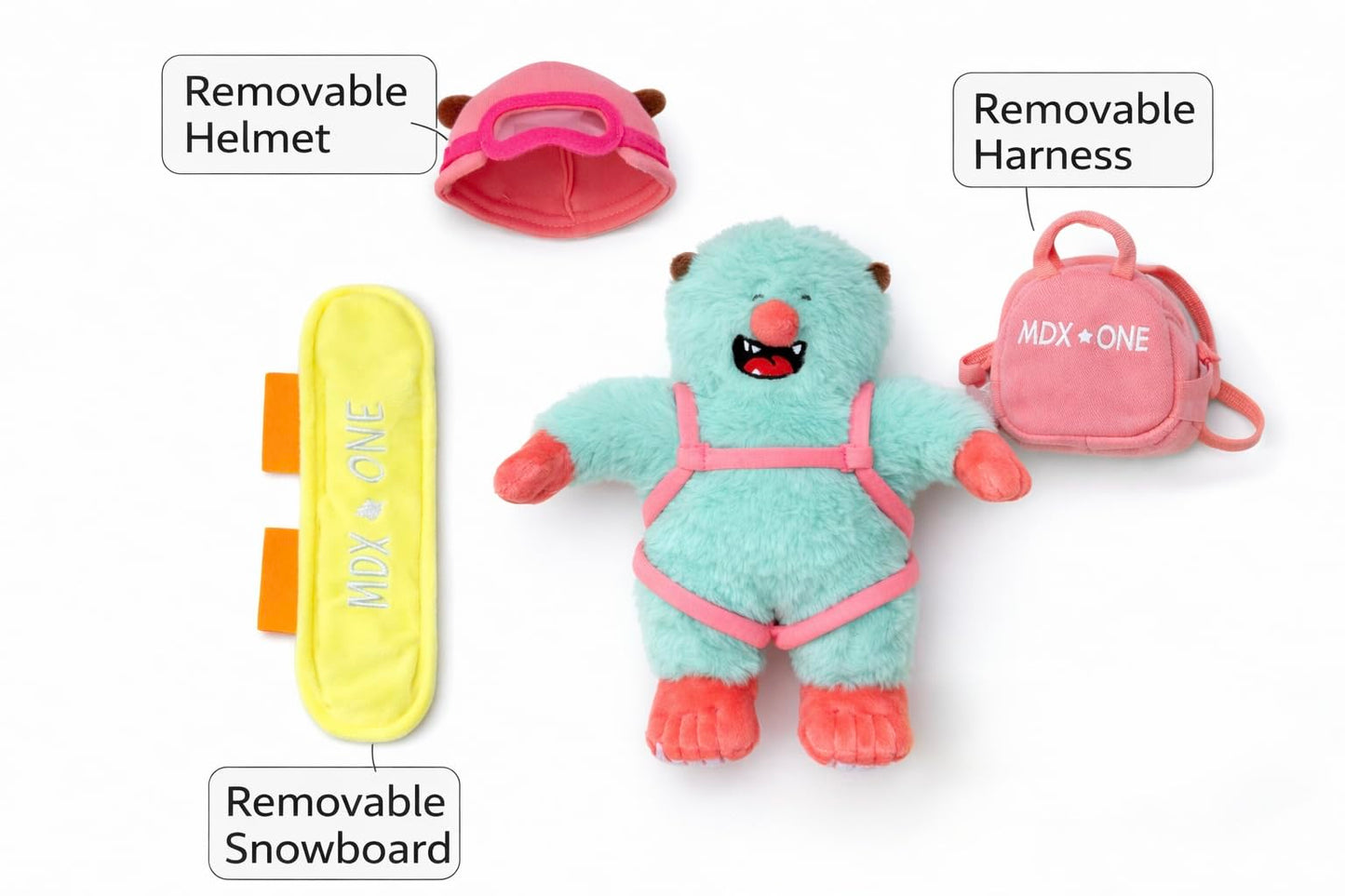 MDXONE YETI Snowboard Plush Toy (Maddie)
