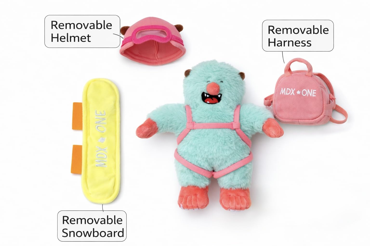 MDXONE YETI Snowboard Plush Toy (Maddie)