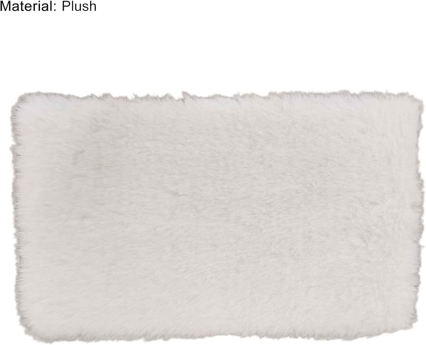 Miniature Square White Rug, Soft Carpet Decor for 1/12 Scale, Lightweight and Decorative Accessory for Doll House Interiors