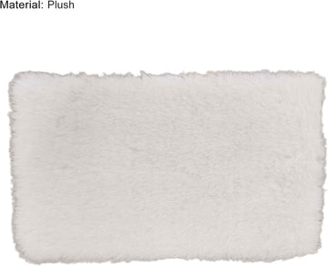 Miniature Square White Rug, Soft Carpet Decor for 1/12 Scale, Lightweight and Decorative Accessory for Doll House Interiors