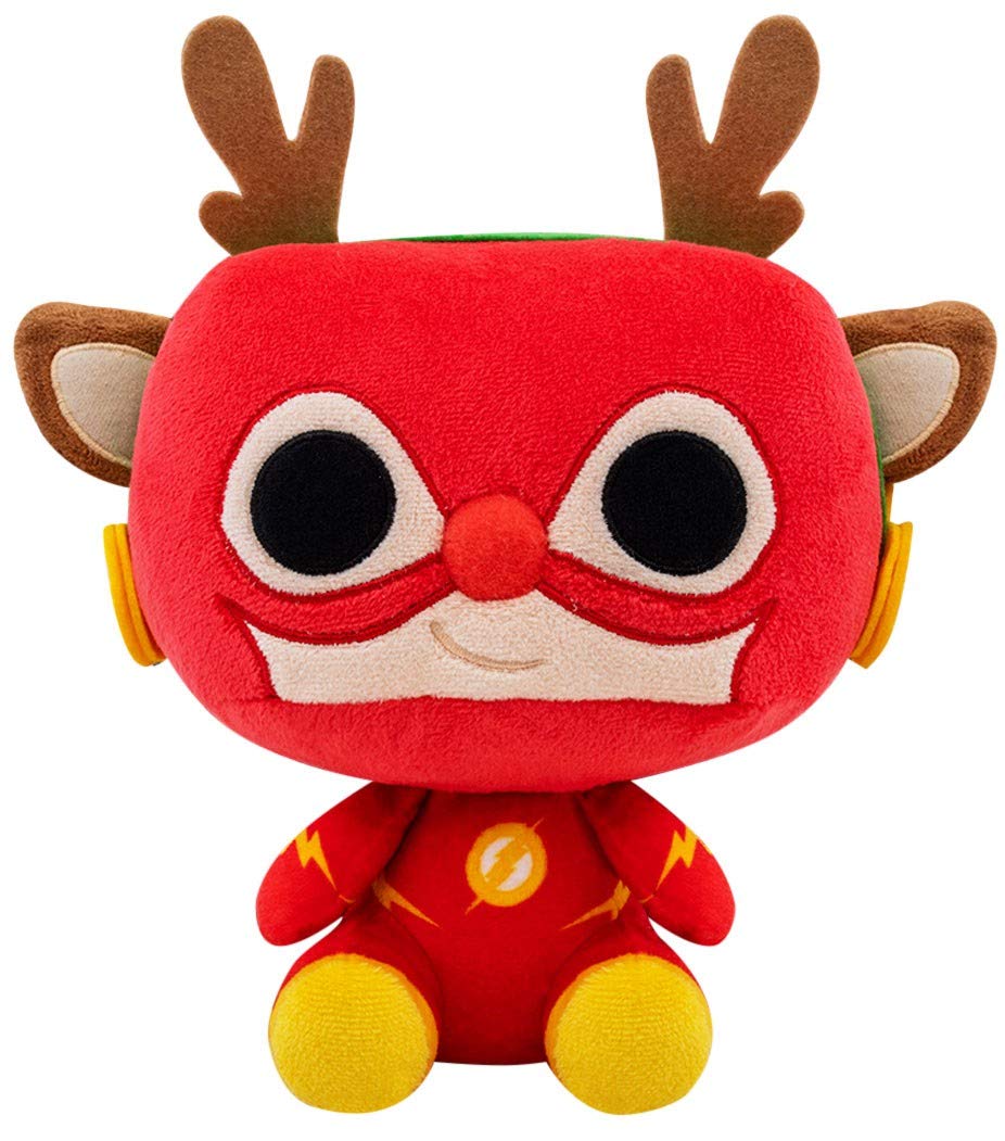 Funko 51064 POP Plush: DC Holiday-Rudolph Flash Comics Collectible Toy, Multicolour