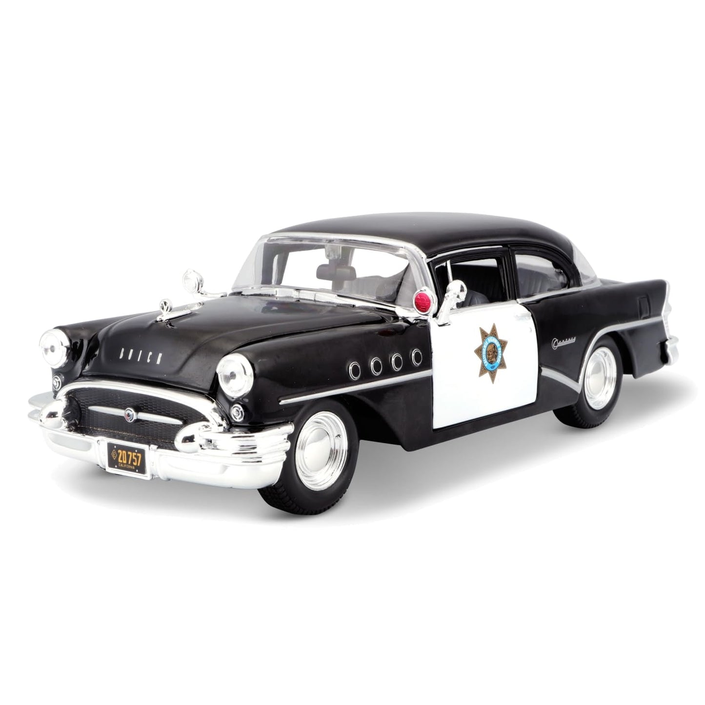Maisto 1:26 Scale 1955 Buick Century Diecast Vehicle (Styles May Vary), Black, White
