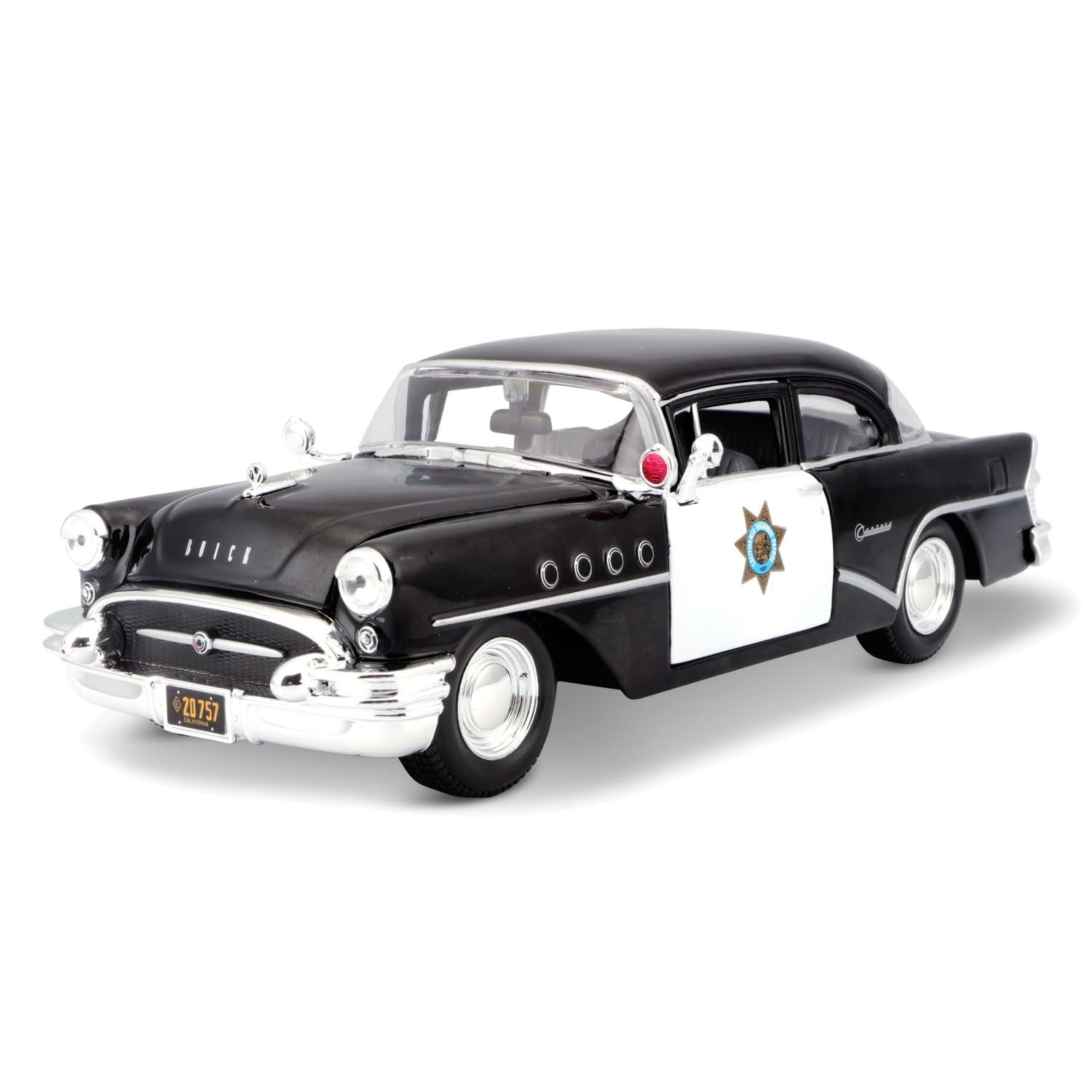 Maisto 1:26 Scale 1955 Buick Century Diecast Vehicle (Styles May Vary), Black, White