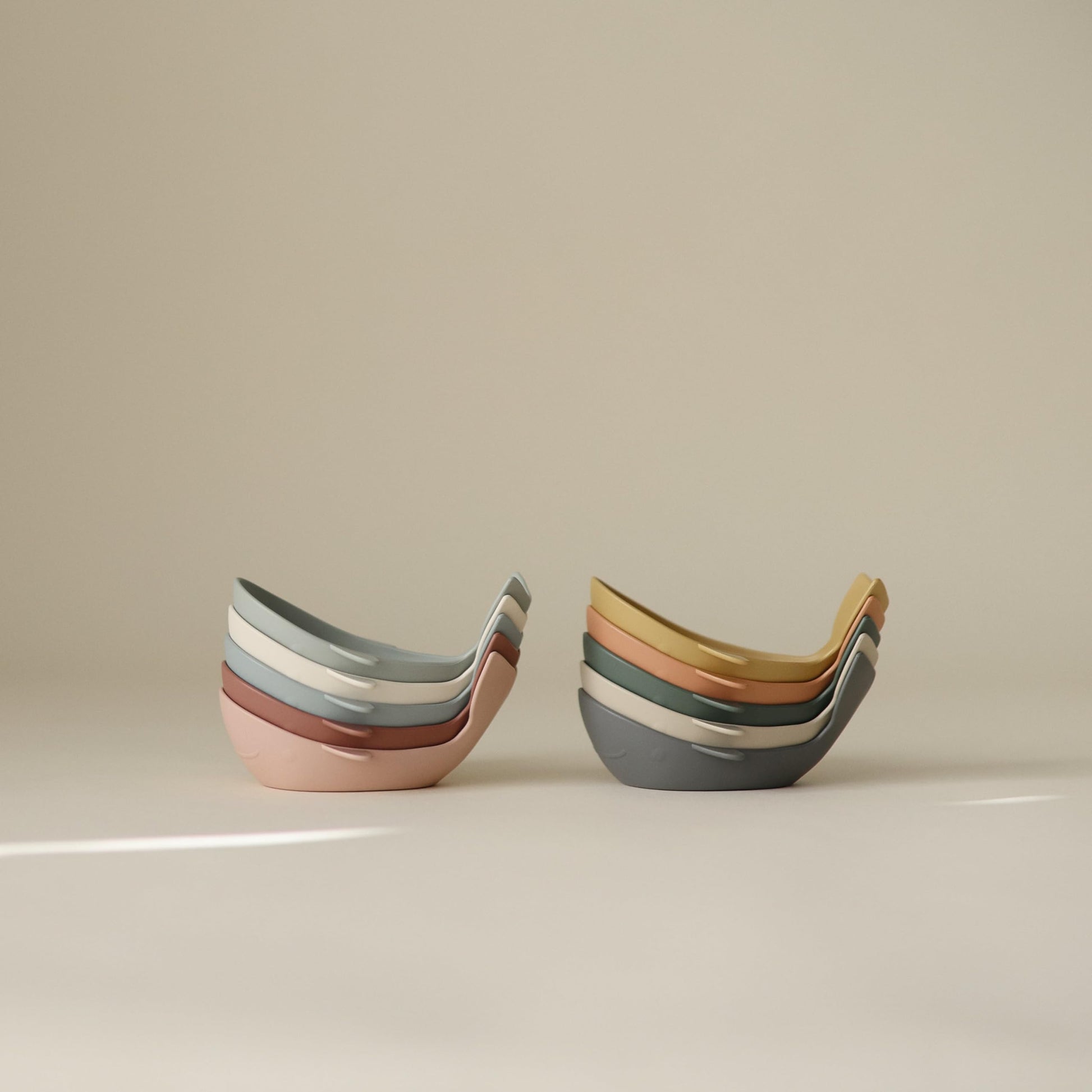 mushie Whale Bath Stackers Floating Toy (Retro) | Made in Denmark