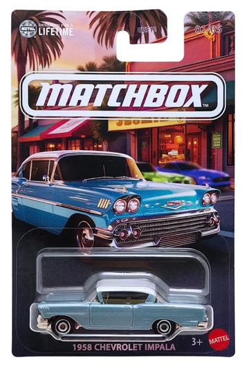 Matchbox 1958 Chevrolet Impala [Blue] 01/05-1:64 Scale Diecast Toy Vehicle