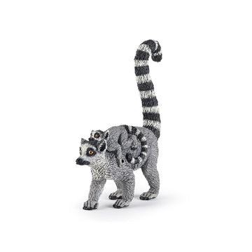 Papo - Realistic Lemur and Baby Figure - Ages 3+ - Wild Life Collection - Educational Play Primates - Gift Idea Toy for Girls and Boys