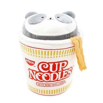 Anirollz Stuffed Animal Plush Toy - Official Nissin Cup Noodle Roll Blanket Outfitz Doll |Soft, Squishy, Warm, Cute, Comfort, Safe| Pillow with Panda