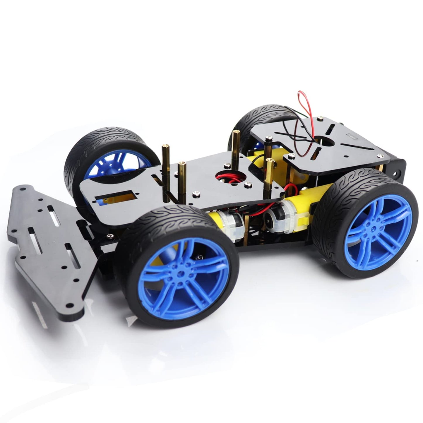 LK COKOINO Arduino Robot Car Kit - 4WD Smart Robot Car Chassis with Motors, Wheels and Battery Case for Arduino R3/R4/Leonardo/Raspberry Pi