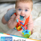 Nuby IcyBite Ice Gel Teether Keys for Infants - Silicone Baby Teether Toys - Gentle on Sore Gums - Baby Teething Relief - 3+ Months - Blue