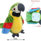 Vincilee Talking Parrot Repeat What You Say Mimicry Pet Toy Plush Interactive Toys Buddy Parrot for Children Gift,4 x 7.8inches(Green)