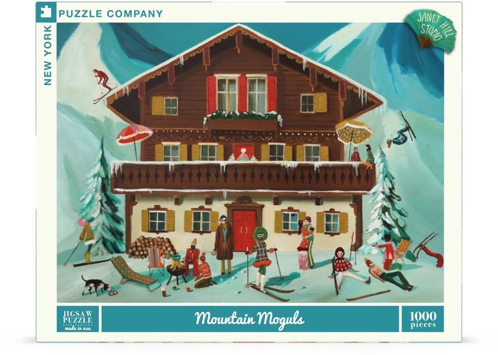 New York Puzzle Company - Janet Hill Mountain Moguls - 1000 Piece Jigsaw Puzzle for Adults by Janet Hill