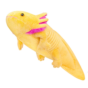FRANKIEZHOU Realistic Axolotl Plush Toy-Yellow 19”Long, Lifelike Axolotl Stuffed Animal, Axolotl Toy, Soft Axolotl Plush Toy, Pillow for Kids,Gifts