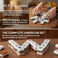 BTUASSDY Premium 4 Layer Mahjong Tiles, 160 Acrylic American Mahjong Set with Blank Mahjong Tiles, Portable Travel Mahjong Set with Exquisite Carrying