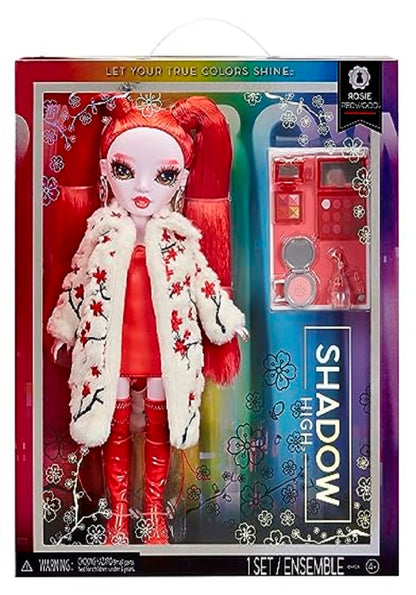 Rainbow High Shadow High Rosie - Red Fashion Doll. Fashionable Outfit, Extra Long Hair & 10+ Colorful Play Accessories. for Kids 4-12 Years Old &