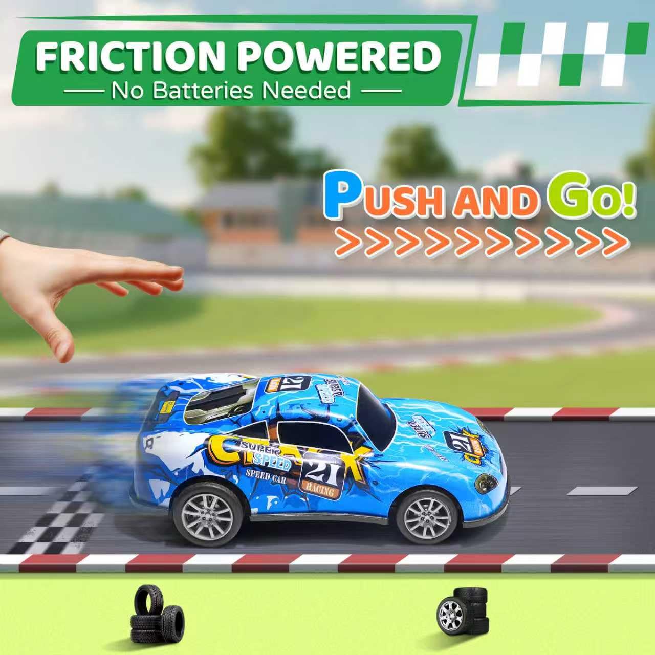4.2" Toy Cars Metal Race Cars Vehicles 9 Pack, Pull Back Cars Toys for Boys, Girls, Toddlers, Kids 2,3,4,5,6,7 Years Old, Party Favors, Teacher Reward