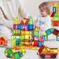 Oasis Creations Magnetic Tiles 108 Piece Building Toys Set for Toddlers 3 4 5 6 7 8 9 Year Old Boys & Girls Educational Stem Toy Construction Gift Set