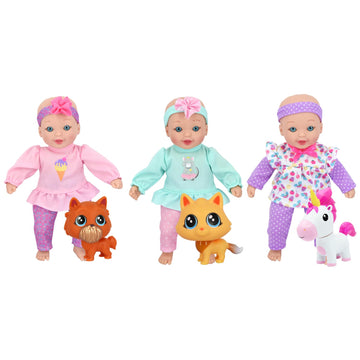New Adventures LLC Limited Little Sweeties Baby Doll with Pets