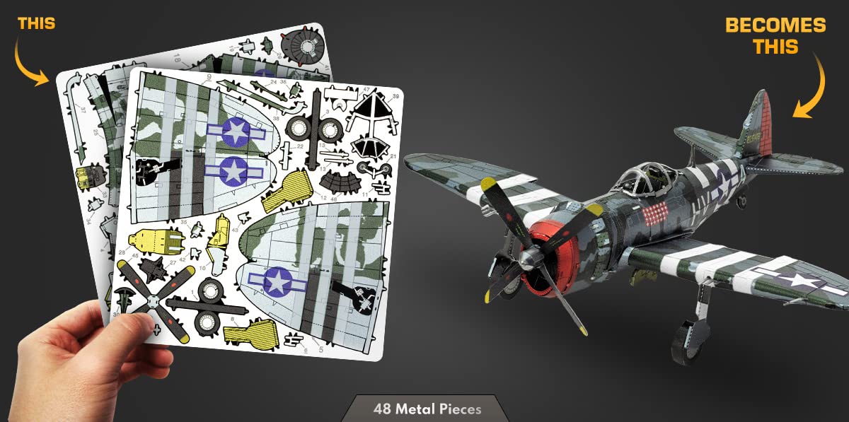 Metal Earth P-47 Thunderbolt 3D Metal Model Kit Fascinations