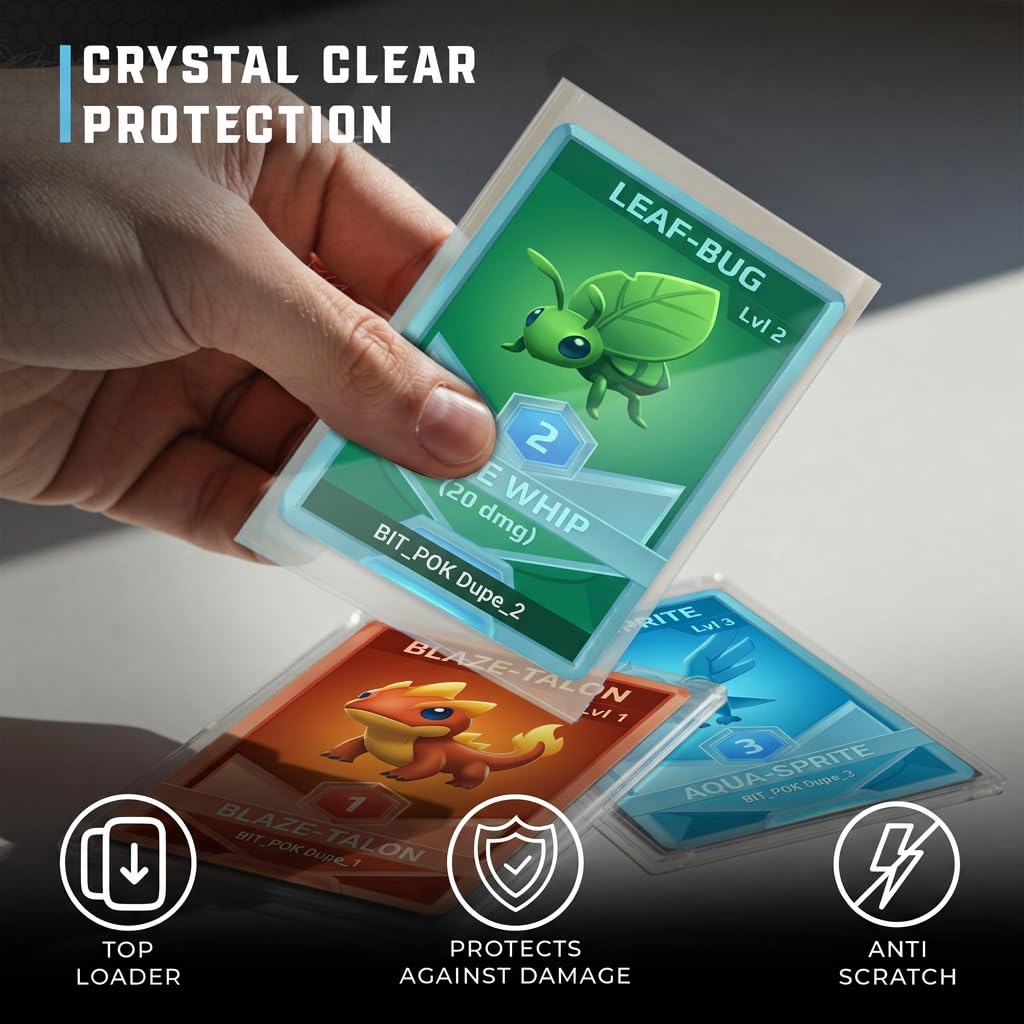 CardGuard Premium Clear Card Sleeves, 100ct - Standard Size Penny Sleeves for Pokémon, Sports Cards, Baseball, Football, and Collectible Trading Cards