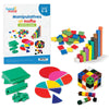 hand2mind - 93539 Take Home Math Manipulatives Kit for Kids, with Snap Cubes, Base Ten Blocks, Cuisenaire Rods, Angle Circles, and Color Tiles