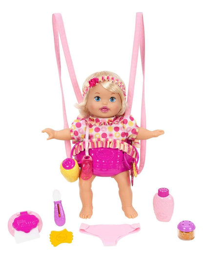 Mattel Little Giggle Mommy Laugh and Love Baby Doll w/ Carrier | Y6680