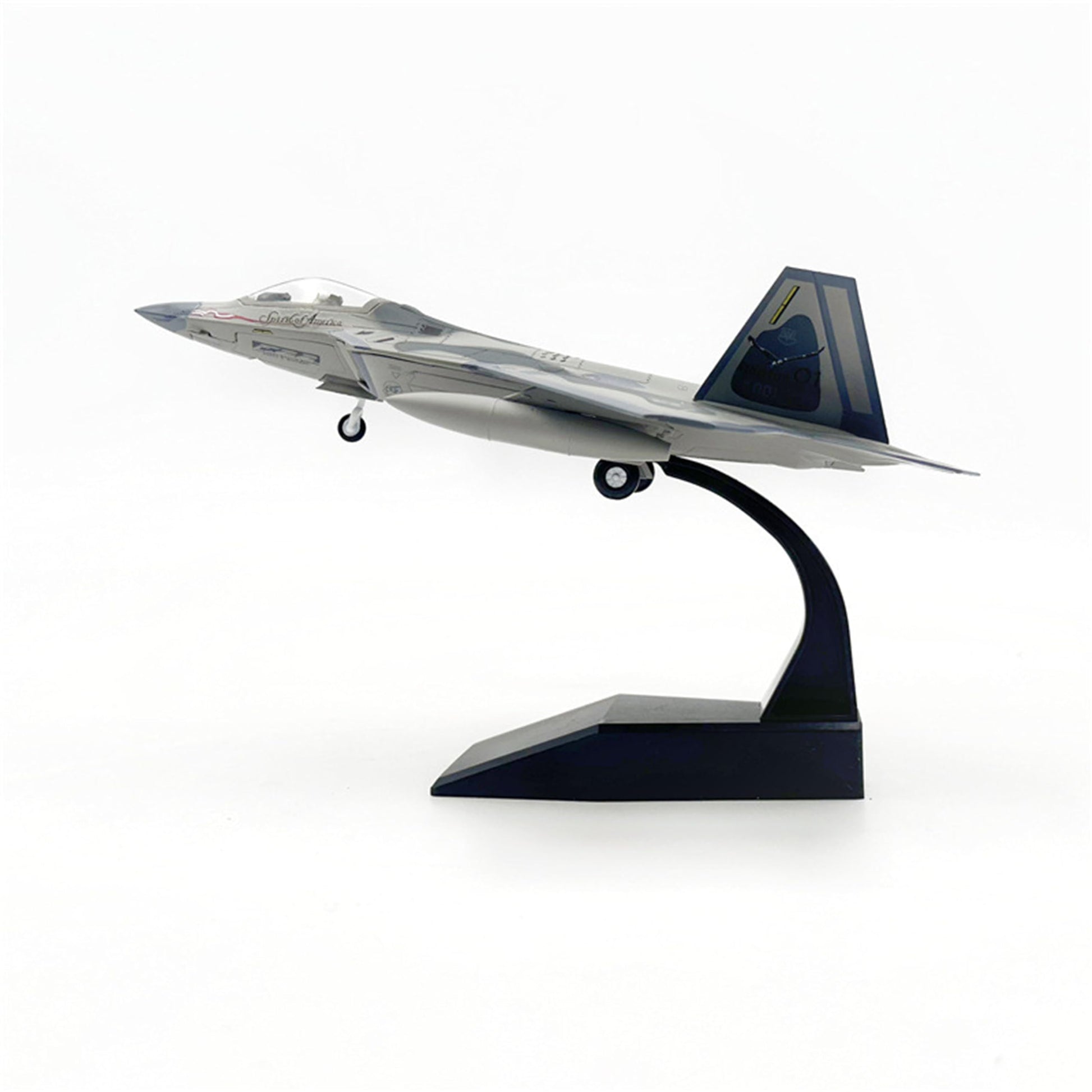 LATUROP 1/100 F22 Raptor Fighter Jet Model, Pre-Assembled Metal Diecast Aircraft, Highly Simulation Airplane Models for Collection or Gift.