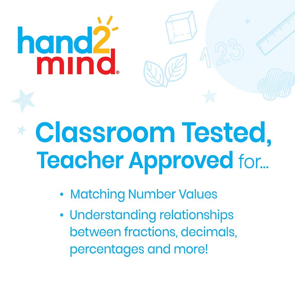 hand2mind Multiple Representation Equivalency Dice Set, Fraction Equivalency, Foam Cubes for Classroom, Decimal Manipulatives, Educational Toys