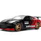 Jada 2009 Nissan GT-R Ben Sopra HSK Advan, Black/Red Toys 37022-1/24 Scale Diecast Model Car