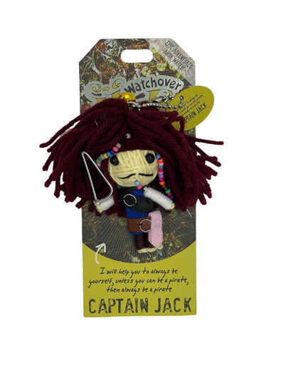 Watchover Voodoo 3-Inch Captain Jack Keychain - Handcrafted Gift to Bring Good Luck and Positivity Everywhere You Go