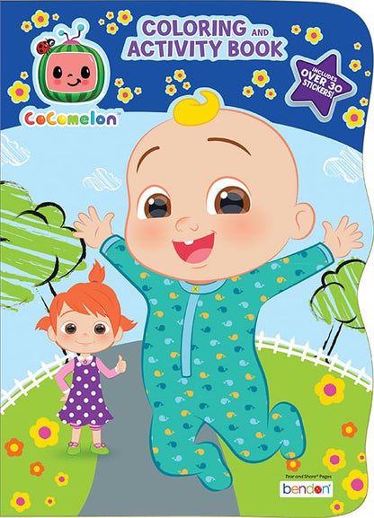 Bendon CoComelon Coloring and Activity Book | Coco Melon Coloring Book | CoComelon Activity Book | CoComelon Book | Over 30 Stickers | 64 Shaped Pages