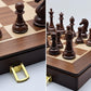 18 Inch Folding Chess Set with High Polymer Weighted Standard Chess Pieces for Family Vintage Board Games Chess Set for Adults and Kids Chess