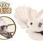 GIANT MICROBES Fuzzy Fossils Triceratops Stuffed Animal, Dinosaur Plush Toy, Triceratops Dinosaur Skull Decor, Paleontologist Gifts