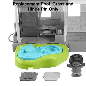 Fisher-Price Replacement Parts Little People Friends Together Playhouse Playset HBY89 - Replacement Pool, Grass and Hinge Pin